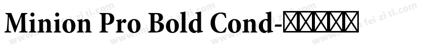 Minion Pro Bold Cond字体转换